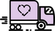 Icon of a truck with a heart logo