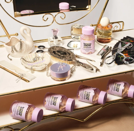 Lemme Grow capsules on a vanity