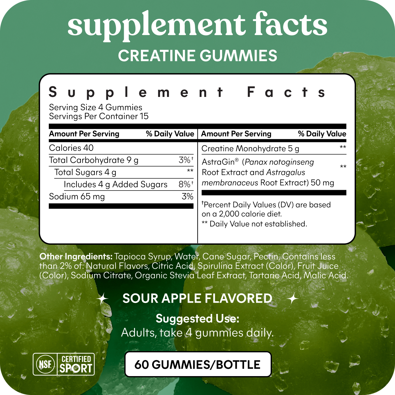 Lemme Creatine Gummies (Sour Apple) Lemme Creatine Gummies (Sour Apple)