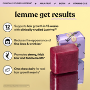 Product packaging with text highlighting benefits on a yellow background