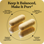 Three capsules on a yellow background with text about health benefits.
