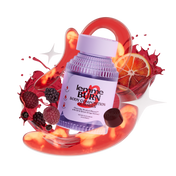 Lemm Body Burn supplement bottle with colorful background