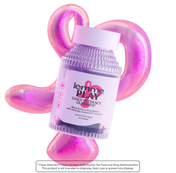 Pink and clear intimacy product with 'lemme PLAY' packaging on a white background