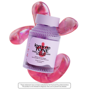 Lemme Tone daily metabolism gummies packaging with pink flower-like design on a white background